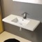 Rectangular White Ceramic Wall Mounted or Drop In Sink